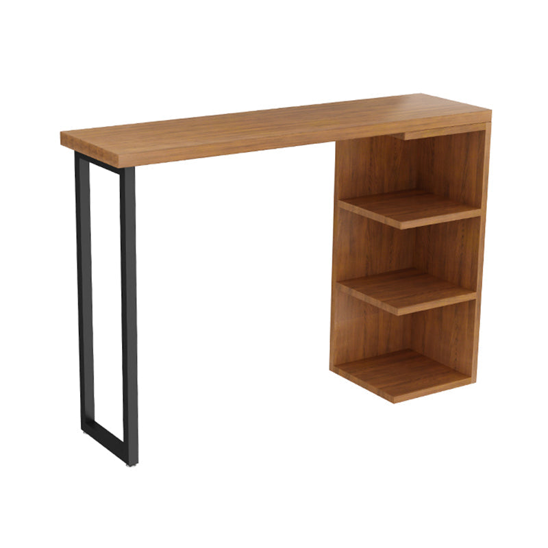 Modern Pub Height Dining Table Natural Pine Counter Height Table Brown-Black Without Chairs Clearhalo 'Bar Furniture' 'Bar Tables' 'bar_tables' 'furn' 'furn_bar_tables' 'Furniture' 'Kitchen & Dining Furniture' 7460876