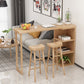 Modern Pub Height Dining Table Natural Pine Counter Height Table Natural Without Chairs Clearhalo 'Bar Furniture' 'Bar Tables' 'bar_tables' 'furn' 'furn_bar_tables' 'Furniture' 'Kitchen & Dining Furniture' 7460877