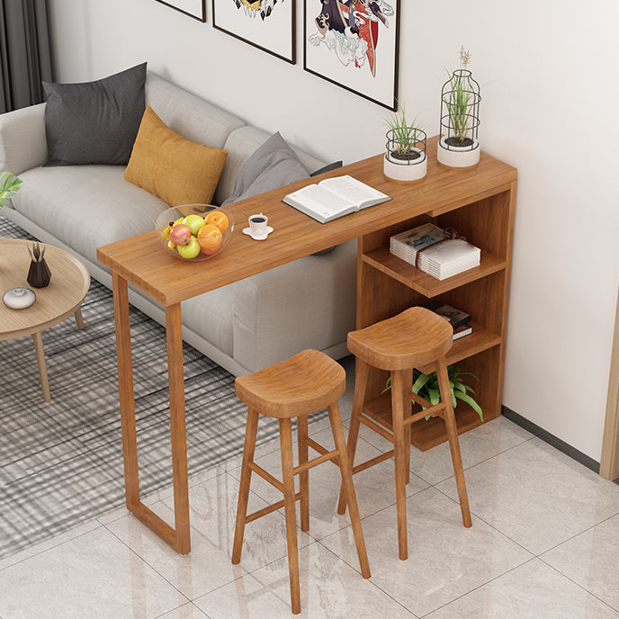 Modern Pub Height Dining Table Natural Pine Counter Height Table Clearhalo 'Bar Furniture' 'Bar Tables' 'bar_tables' 'furn' 'furn_bar_tables' 'Furniture' 'Kitchen & Dining Furniture' 7460878
