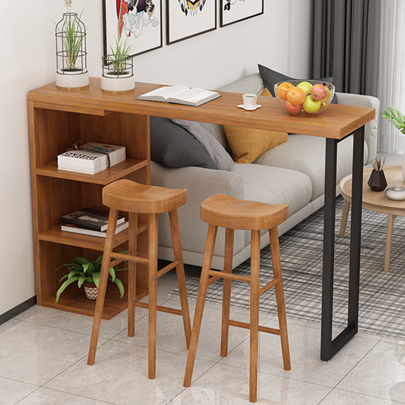 Modern Pub Height Dining Table Natural Pine Counter Height Table Clearhalo 'Bar Furniture' 'Bar Tables' 'bar_tables' 'furn' 'furn_bar_tables' 'Furniture' 'Kitchen & Dining Furniture' 7460880