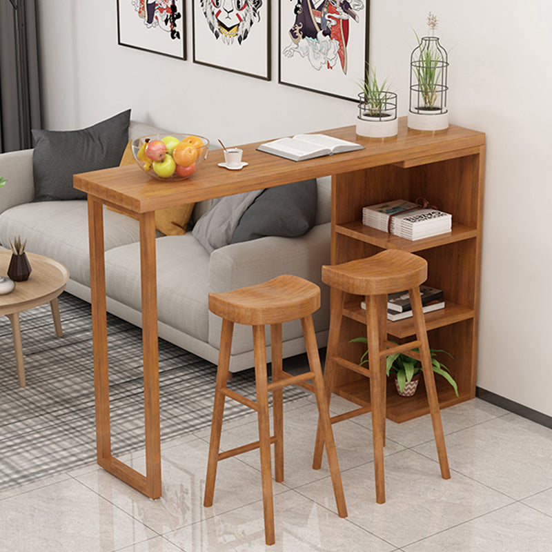 Modern Pub Height Dining Table Natural Pine Counter Height Table Clearhalo 'Bar Furniture' 'Bar Tables' 'bar_tables' 'furn' 'furn_bar_tables' 'Furniture' 'Kitchen & Dining Furniture' 7460887