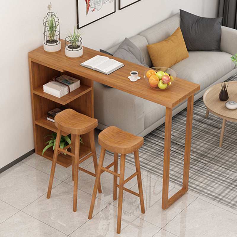Modern Pub Height Dining Table Natural Pine Counter Height Table Clearhalo 'Bar Furniture' 'Bar Tables' 'bar_tables' 'furn' 'furn_bar_tables' 'Furniture' 'Kitchen & Dining Furniture' 7460888