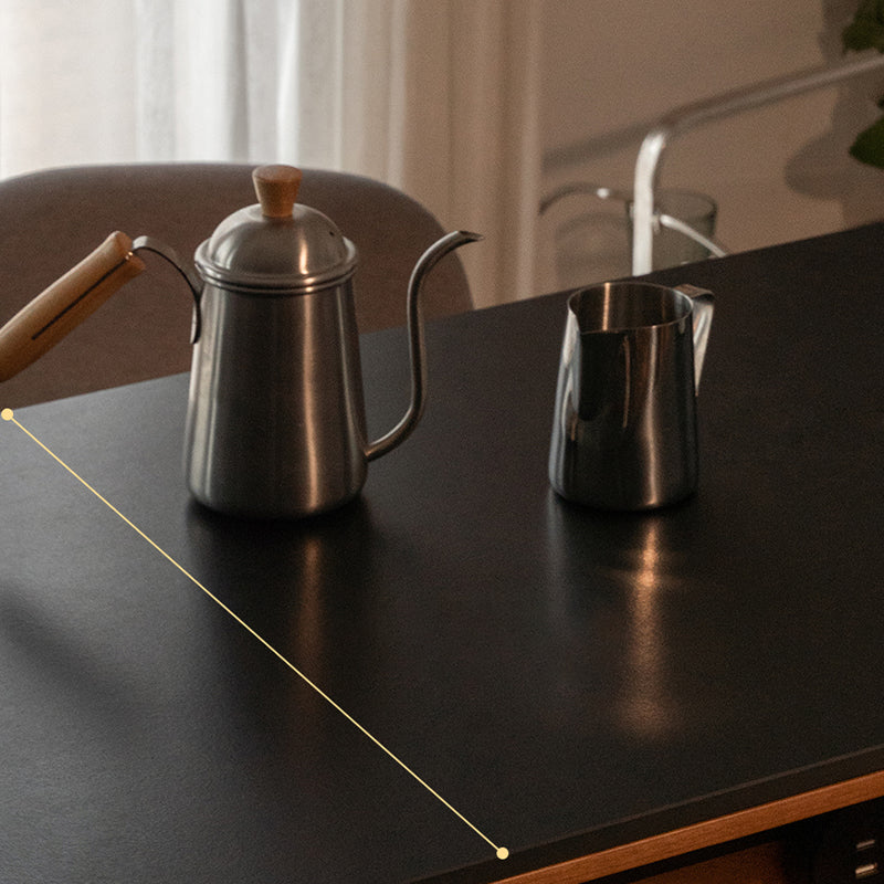 Mesa de comedor con tapa de piedra, mesa de bar de forma libre con base de almacenamiento