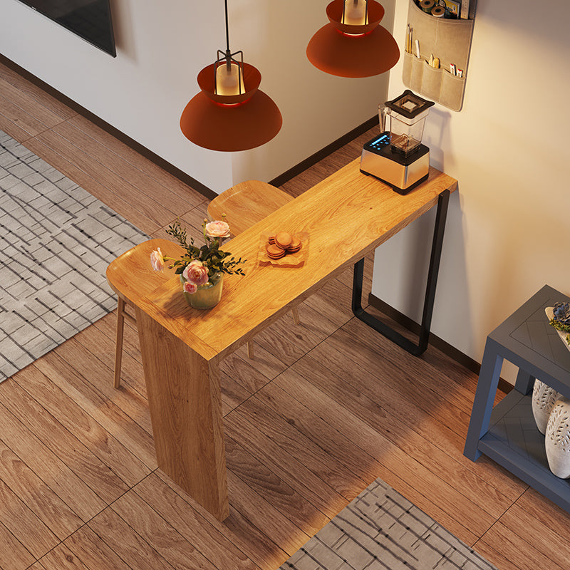 Indoor Contemporary Bar Dining Table Rectangle Shape Pine Wood Bar Table Clearhalo 'Bar Furniture' 'Bar Tables' 'bar_tables' 'furn' 'furn_bar_tables' 'Furniture' 'Kitchen & Dining Furniture' 7460947