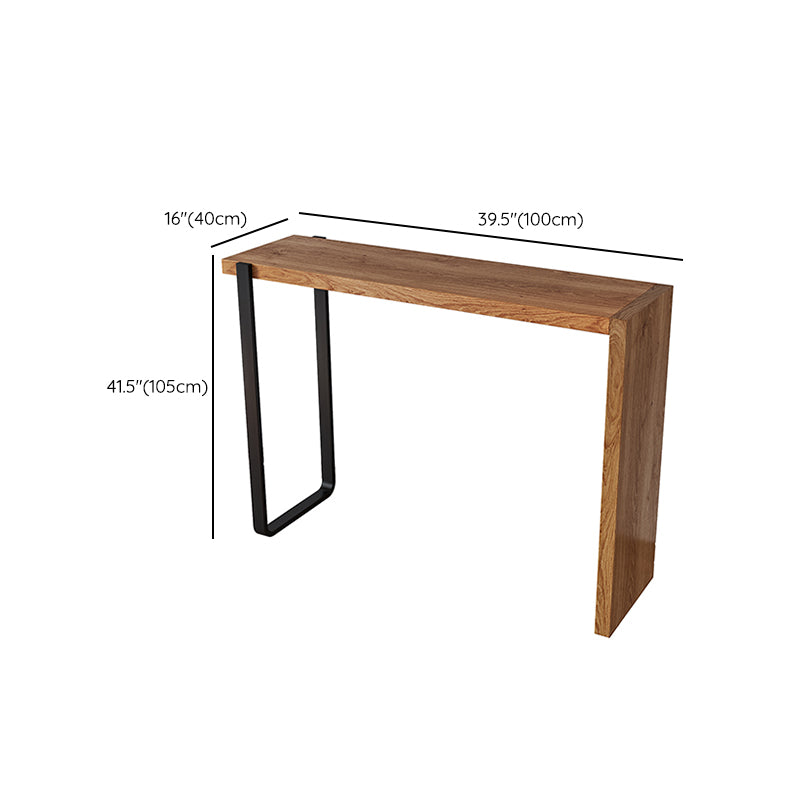 Indoor Contemporary Bar Dining Table Rectangle Shape Pine Wood Bar Table Clearhalo 'Bar Furniture' 'Bar Tables' 'bar_tables' 'furn' 'furn_bar_tables' 'Furniture' 'Kitchen & Dining Furniture' 7460954