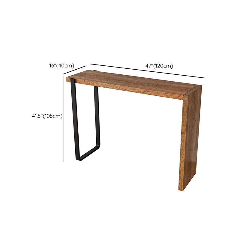 Indoor Contemporary Bar Dining Table Rectangle Shape Pine Wood Bar Table Clearhalo 'Bar Furniture' 'Bar Tables' 'bar_tables' 'furn' 'furn_bar_tables' 'Furniture' 'Kitchen & Dining Furniture' 7460955