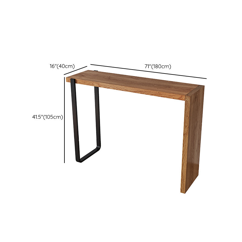 Indoor Contemporary Bar Dining Table Rectangle Shape Pine Wood Bar Table Clearhalo 'Bar Furniture' 'Bar Tables' 'bar_tables' 'furn' 'furn_bar_tables' 'Furniture' 'Kitchen & Dining Furniture' 7460958