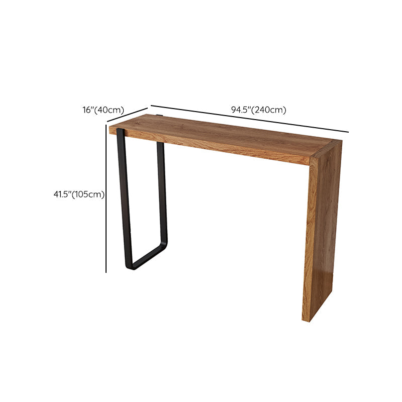 Indoor Contemporary Bar Dining Table Rectangle Shape Pine Wood Bar Table Clearhalo 'Bar Furniture' 'Bar Tables' 'bar_tables' 'furn' 'furn_bar_tables' 'Furniture' 'Kitchen & Dining Furniture' 7460961
