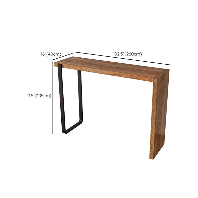 Indoor Contemporary Bar Dining Table Rectangle Shape Pine Wood Bar Table Clearhalo 'Bar Furniture' 'Bar Tables' 'bar_tables' 'furn' 'furn_bar_tables' 'Furniture' 'Kitchen & Dining Furniture' 7460962