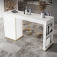 Stone Top Bar Stool Table Glam Style Rectangle Pub Table with Storage Clearhalo 'Bar Furniture' 'Bar Tables' 'bar_tables' 'furn' 'furn_bar_tables' 'Furniture' 'Kitchen & Dining Furniture' 7460995