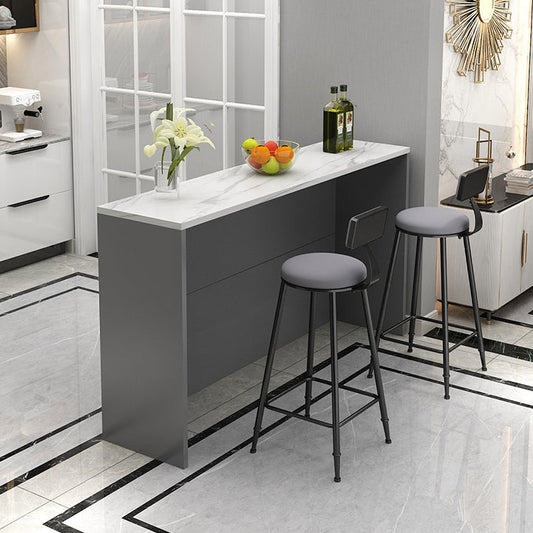 Indoor Contemporary Bar Dining Table Rectangle Stone Bar Table Clearhalo 'Bar Furniture' 'Bar Tables' 'bar_tables' 'furn' 'furn_bar_tables' 'Furniture' 'Kitchen & Dining Furniture' 7461014