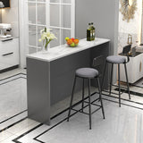 Indoor Contemporary Bar Dining Table Rectangle Stone Bar Table Clearhalo 'Bar Furniture' 'Bar Tables' 'bar_tables' 'furn' 'furn_bar_tables' 'Furniture' 'Kitchen & Dining Furniture' 7461014