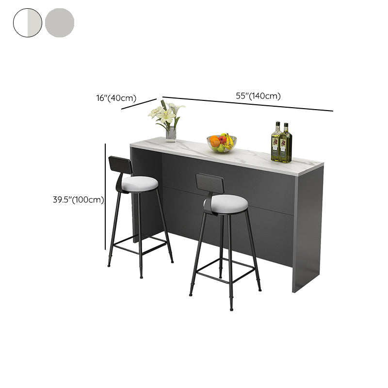 Indoor Contemporary Bar Dining Table Rectangle Stone Bar Table Clearhalo 'Bar Furniture' 'Bar Tables' 'bar_tables' 'furn' 'furn_bar_tables' 'Furniture' 'Kitchen & Dining Furniture' 7461018