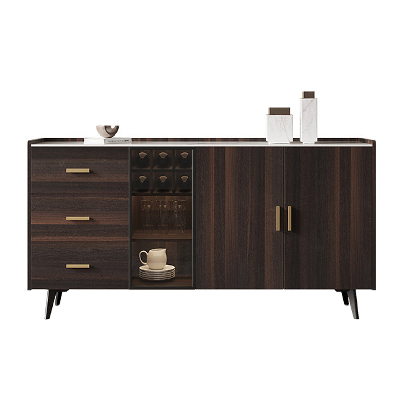 Mobile board laterale contemporanea armadio della pietra con luci per sala da pranzo