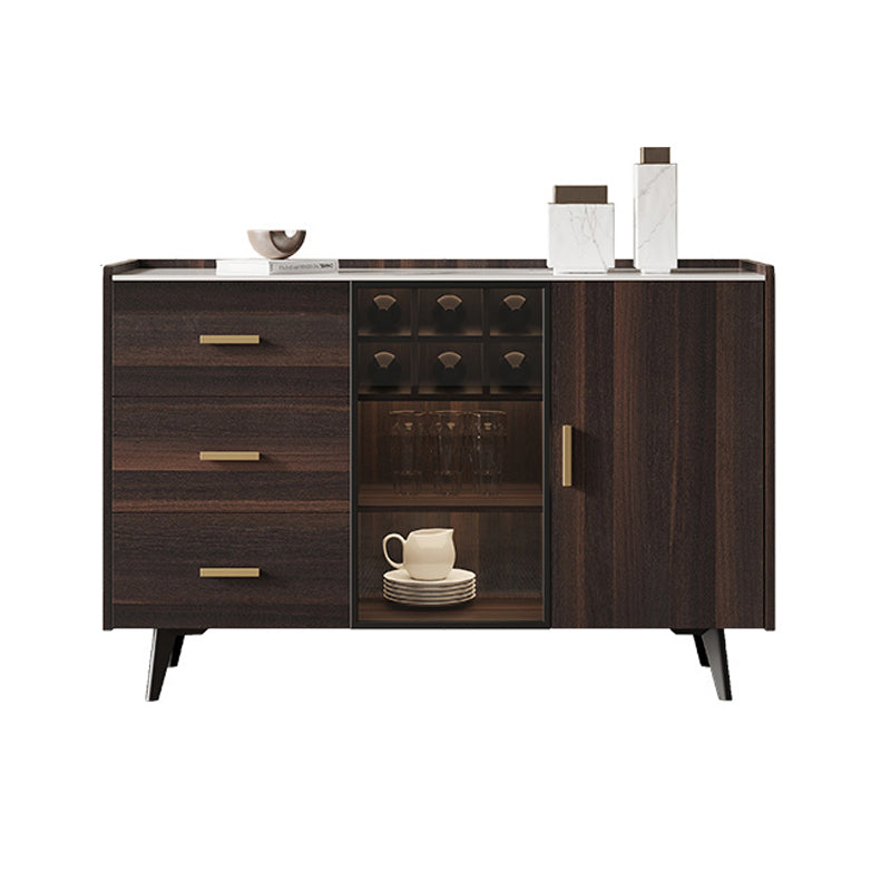 Mobile board laterale contemporanea armadio della pietra con luci per sala da pranzo