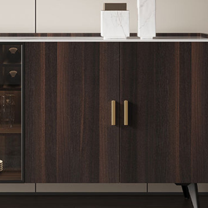 Mobile board laterale contemporanea armadio della pietra con luci per sala da pranzo