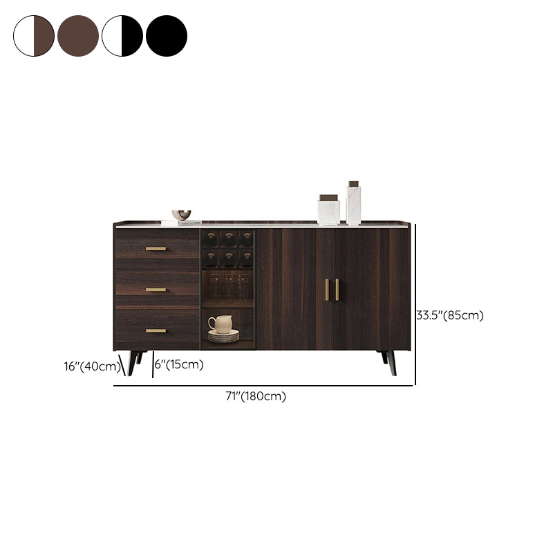 Mobile board laterale contemporanea armadio della pietra con luci per sala da pranzo