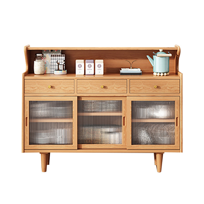 Modern Buffet Table Pine Sideboard Table with Doors for Dining Room Clearhalo 'buffet_sideboard' 'Buffets & Sideboards' 'furn' 'furn_buffet_sideboard' 'Furniture' 'Kitchen & Dining Furniture' 7461093