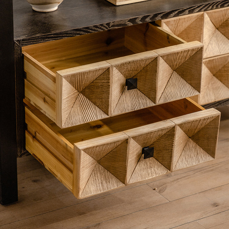 Contemporary Dining Server Pine Buffet Server with Drawers for Dining Room Clearhalo 'buffet_sideboard' 'Buffets & Sideboards' 'furn' 'furn_buffet_sideboard' 'Furniture' 'Kitchen & Dining Furniture' 7461112