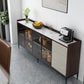 Contemporary Sideboard Stone Sideboard Cabinet with Lights for Kitchen Clearhalo 'buffet_sideboard' 'Buffets & Sideboards' 'furn' 'furn_buffet_sideboard' 'Furniture' 'Kitchen & Dining Furniture' 7461200