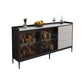 Contemporary Sideboard Stone Sideboard Cabinet with Lights for Kitchen 59"L x 12"W x 33"H Clearhalo 'buffet_sideboard' 'Buffets & Sideboards' 'furn' 'furn_buffet_sideboard' 'Furniture' 'Kitchen & Dining Furniture' 7461201