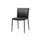 Indoor Leather Upholstered Dining Side Chair Metal Legs Dining Chair Black 1 Piece Clearhalo 'Dining Chairs' 'Dining Tables & Seating' 'dining_chair' 'furn' 'furn_dining_chair' 'Furniture' 'Kitchen & Dining Furniture' 7461340