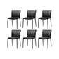 Indoor Leather Upholstered Dining Side Chair Metal Legs Dining Chair Black 6 Piece Set Clearhalo 'Dining Chairs' 'Dining Tables & Seating' 'dining_chair' 'furn' 'furn_dining_chair' 'Furniture' 'Kitchen & Dining Furniture' 7461346