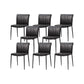 Indoor Leather Upholstered Dining Side Chair Metal Legs Dining Chair Black 8 Piece Set Clearhalo 'Dining Chairs' 'Dining Tables & Seating' 'dining_chair' 'furn' 'furn_dining_chair' 'Furniture' 'Kitchen & Dining Furniture' 7461347