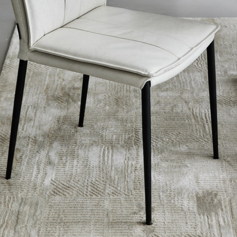 Indoor Leather Upholstered Dining Side Chair Metal Legs Dining Chair Clearhalo 'Dining Chairs' 'Dining Tables & Seating' 'dining_chair' 'furn' 'furn_dining_chair' 'Furniture' 'Kitchen & Dining Furniture' 7461352