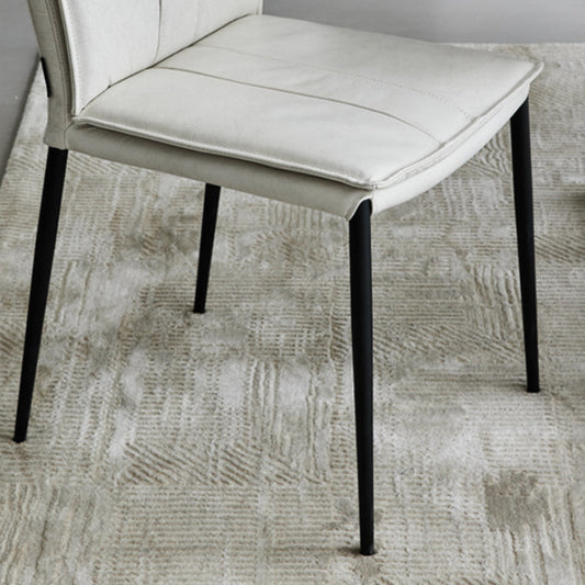 Indoor Leather Upholstered Dining Side Chair Metal Legs Dining Chair Clearhalo 'Dining Chairs' 'Dining Tables & Seating' 'dining_chair' 'furn' 'furn_dining_chair' 'Furniture' 'Kitchen & Dining Furniture' 7461352