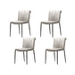 Indoor Leather Upholstered Dining Side Chair Metal Legs Dining Chair White-Black 4 Piece Set Clearhalo 'Dining Chairs' 'Dining Tables & Seating' 'dining_chair' 'furn' 'furn_dining_chair' 'Furniture' 'Kitchen & Dining Furniture' 7461354