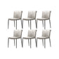 Indoor Leather Upholstered Dining Side Chair Metal Legs Dining Chair White-Black 6 Piece Set Clearhalo 'Dining Chairs' 'Dining Tables & Seating' 'dining_chair' 'furn' 'furn_dining_chair' 'Furniture' 'Kitchen & Dining Furniture' 7461355