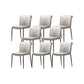 Indoor Leather Upholstered Dining Side Chair Metal Legs Dining Chair White-Black 8 Piece Set Clearhalo 'Dining Chairs' 'Dining Tables & Seating' 'dining_chair' 'furn' 'furn_dining_chair' 'Furniture' 'Kitchen & Dining Furniture' 7461358