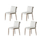 Indoor Leather Upholstered Dining Side Chair Metal Legs Dining Chair White-Gold 4 Piece Set Clearhalo 'Dining Chairs' 'Dining Tables & Seating' 'dining_chair' 'furn' 'furn_dining_chair' 'Furniture' 'Kitchen & Dining Furniture' 7461361