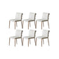 Indoor Leather Upholstered Dining Side Chair Metal Legs Dining Chair White-Gold 6 Piece Set Clearhalo 'Dining Chairs' 'Dining Tables & Seating' 'dining_chair' 'furn' 'furn_dining_chair' 'Furniture' 'Kitchen & Dining Furniture' 7461362