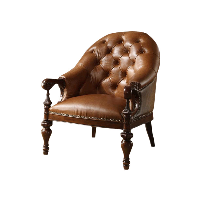 Silla de comedor de marco de madera maciza cubierta