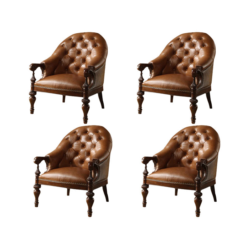 Silla de comedor de marco de madera maciza cubierta