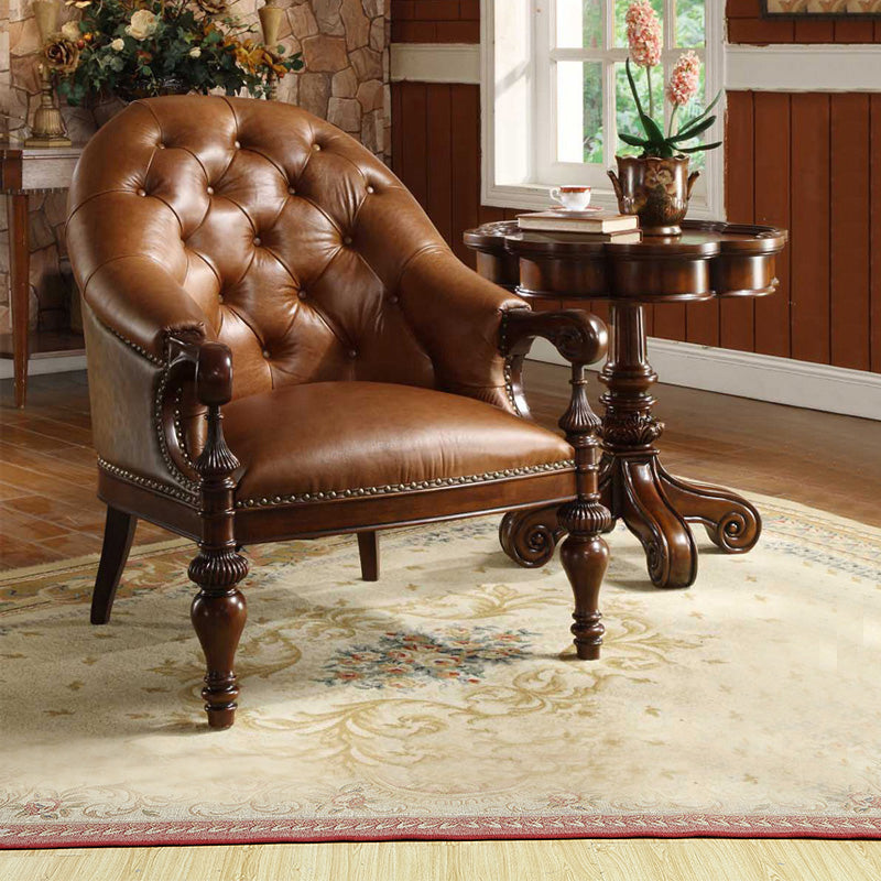 Silla de comedor de marco de madera maciza cubierta