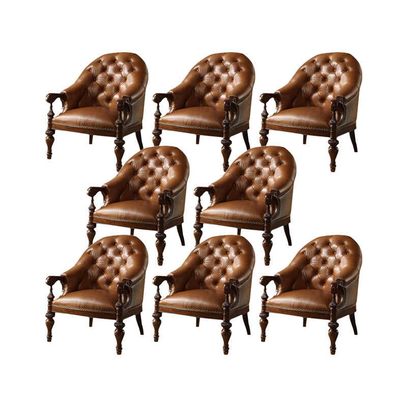 Silla de comedor de marco de madera maciza cubierta