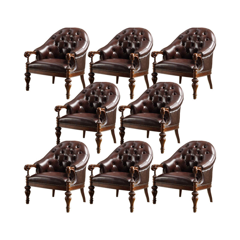 Silla de comedor de marco de madera maciza cubierta