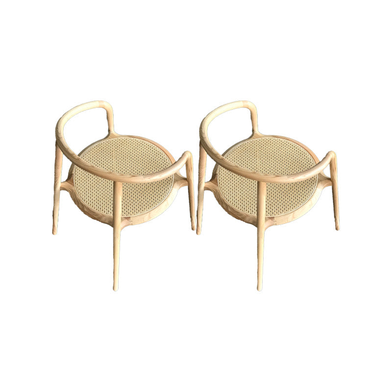 Indoor Solid Wood Dining Chair Open Back Dining Arm Chair for Dining Room