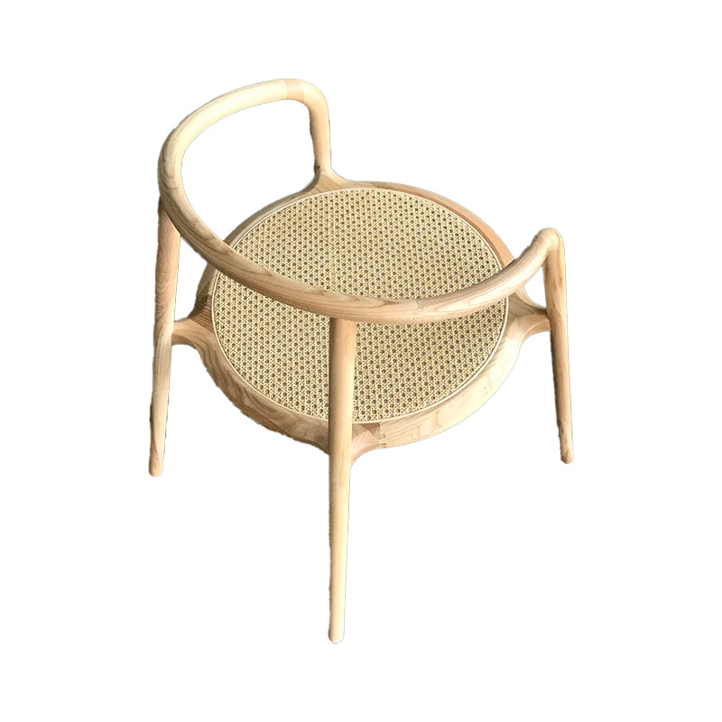 Indoor Solid Wood Dining Chair Open Back Dining Arm Chair for Dining Room