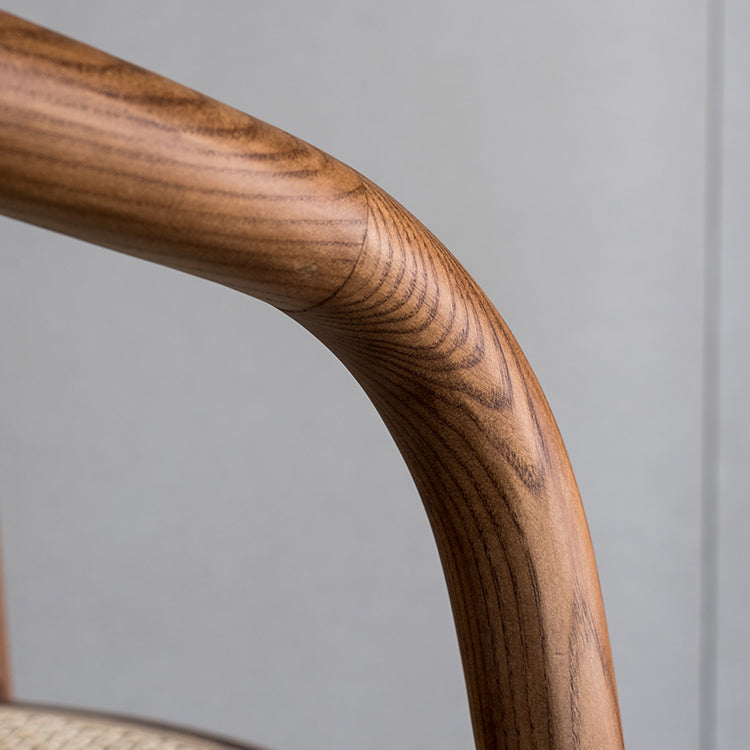 Indoor Solid Wood Dining Chair Open Back Dining Arm Chair for Dining Room