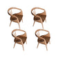 Indoor Solid Wood Dining Chair Open Back Dining Arm Chair for Dining Room