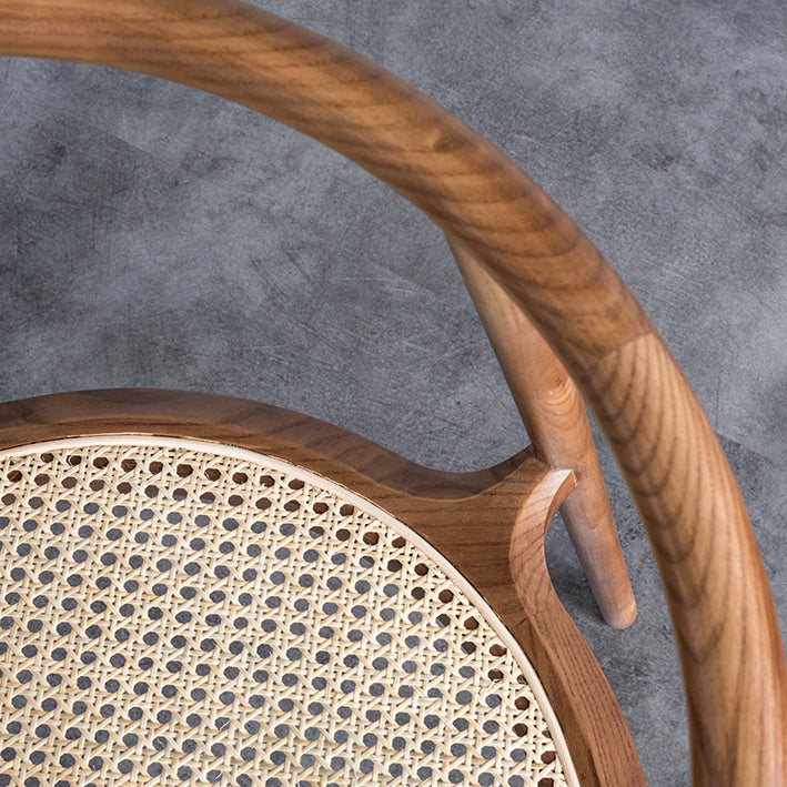 Indoor Solid Wood Dining Chair Open Back Dining Arm Chair for Dining Room