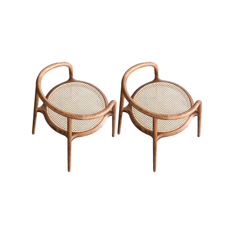 Indoor Solid Wood Dining Chair Open Back Dining Arm Chair for Dining Room