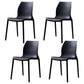 Contemporary Style Chair Metal Solid Back Dining Chair for Indoor