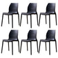 Contemporary Style Chair Metal Solid Back Dining Chair for Indoor