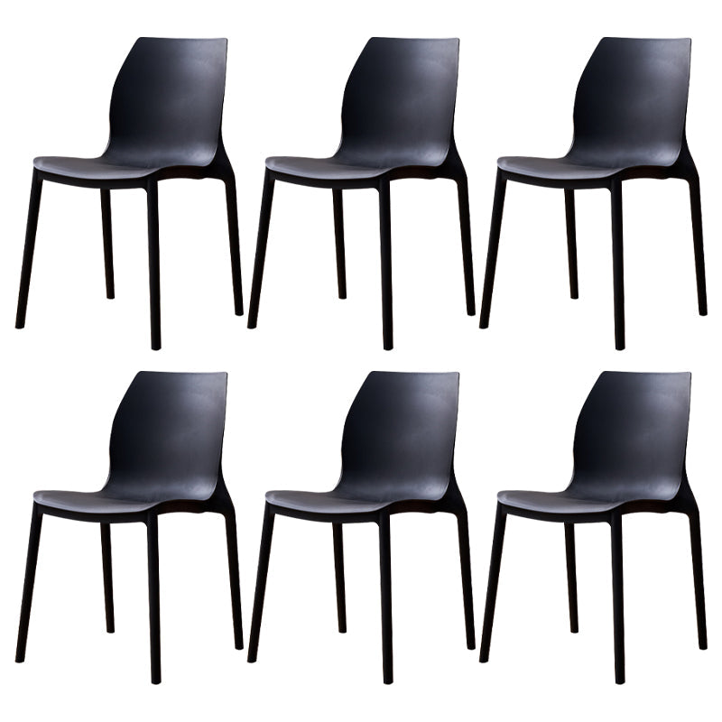 Contemporary Style Chair Metal Solid Back Dining Chair for Indoor