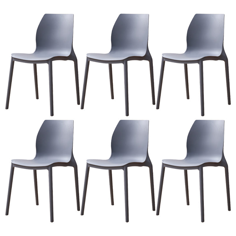 Contemporary Style Chair Metal Solid Back Dining Chair for Indoor